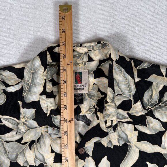 Tori Richard Honolulu Men Hawaiian Shirt Size XL Floral Single Pocket Made in US - Picture 2 of 10